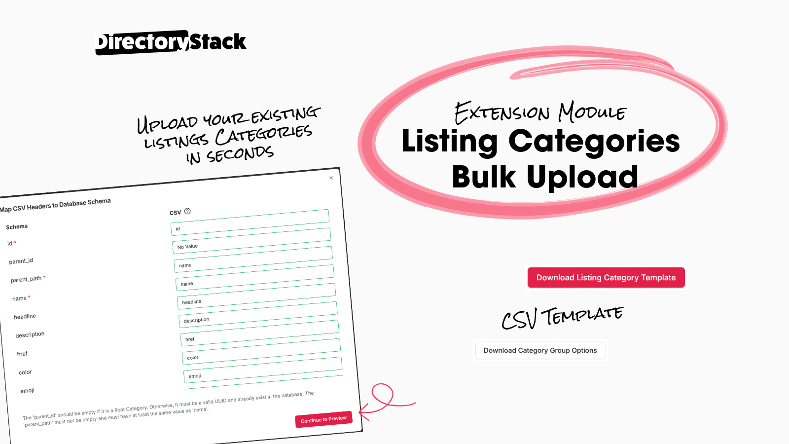 Listing Categories Bulk Upload Extension Header Image 16x9