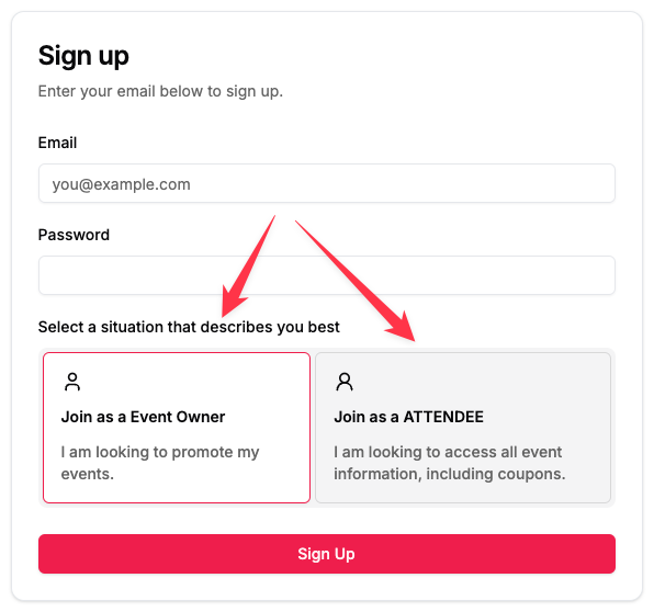 RBAC Signup Page