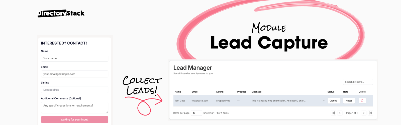 Lead Capture Module